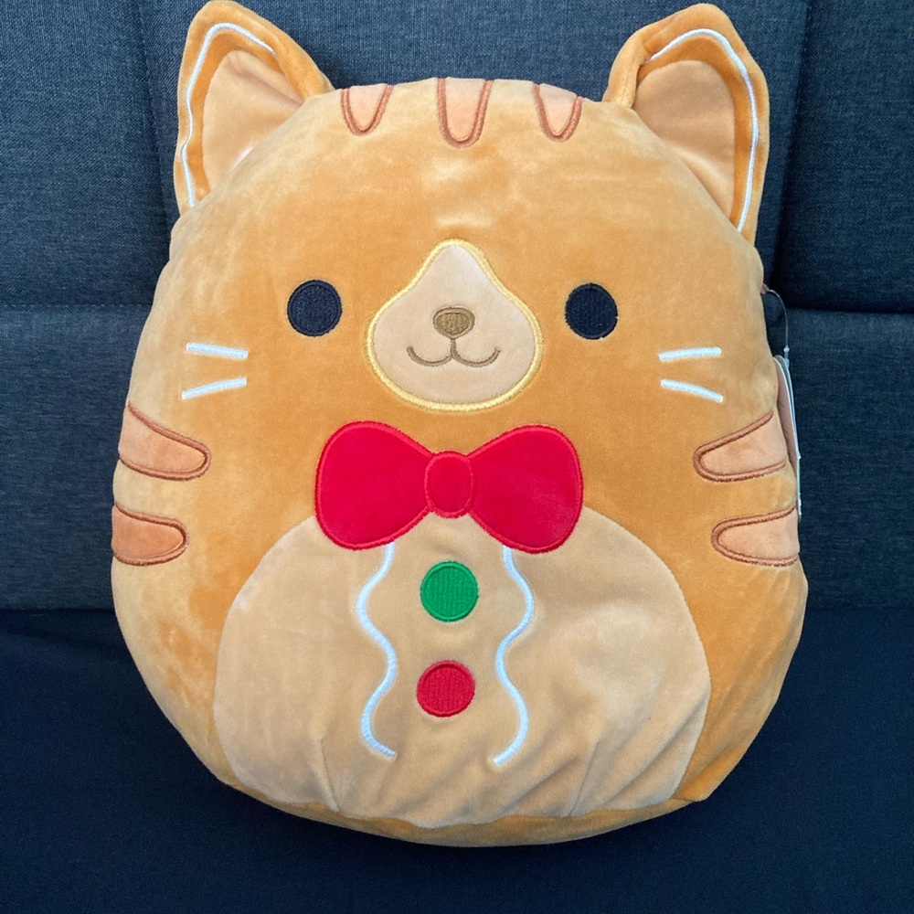 Jones The Gingerbread Cat Squishmallow 12” Plushie Christmas 2023